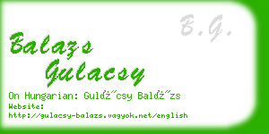 balazs gulacsy business card